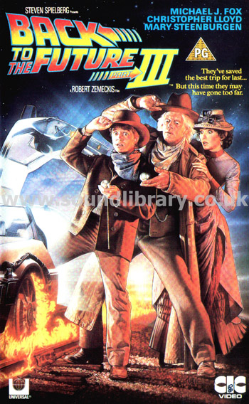 Back To The Future III Michael J. Fox VHS PAL Video CIC Video VHA 1446 Front Inlay Sleeve