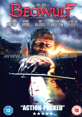 Beowulf Angelina Jolie Region 2 PAL DVD Warner Home Video DY20802 Front Inlay Sleeve