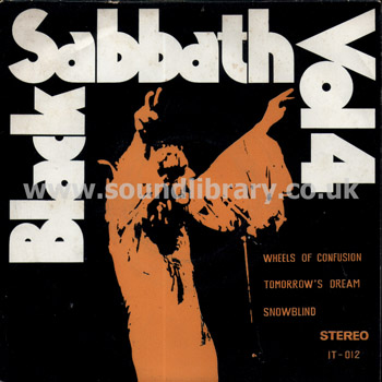 Black Sabbath Black Sabbath Vol. 4 Thailand Issue 7" EP IT IT-012 Front Sleeve Image