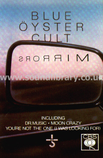Blue Oyster Cult Mirrors UK Issue 9 Track Stereo MC CBS 40-86087 Front Inlay Card