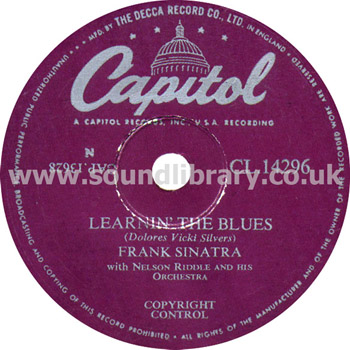 Frank Sinatra If I Had Three Wishes UK Issue 10" 78rpm Capitol CL.14296 Label Image