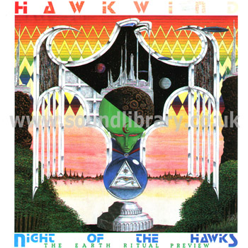 Hawkwind Night Of The Hawks, The Earth Ritual Preview UK Issue 12" FLICKNIFE FLEP104 Front Sleeve Image