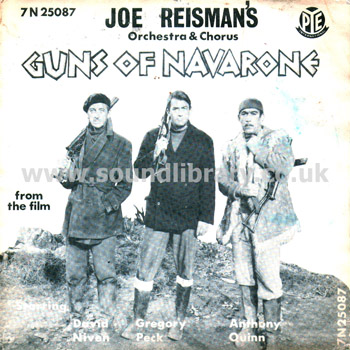 Guns of Navarone Joe Reisman Orchestra and Chorus UK 7" Pye International 7N 25087 Front Sleeve Image