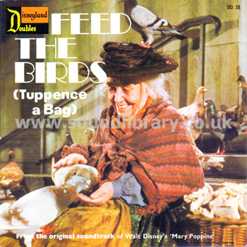 Julie Andrews Dick Van Dyke Feed The Birds Jolly 'Oliday 7" Disneyland Doubles DD 38 Front Sleeve Image