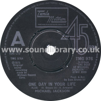 Michael Jackson One Day In Your Life UK Issue 7" Tamla Motown TMG976 Label Image