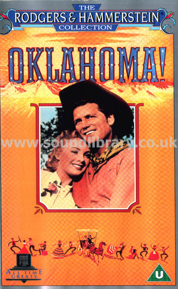 Oklahoma! Gordon MacRae Shirley Jones VHS PAL CBS Fox Video All Time Greats 7020 Front Inlay Image