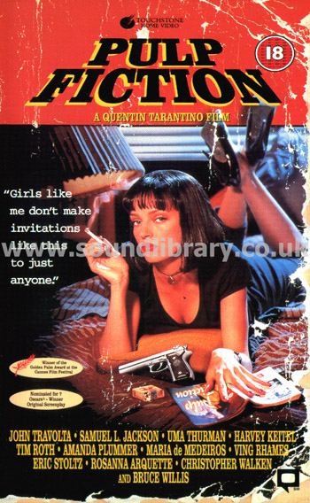 Pulp Fiction Bruce Willis VHS PAL Video Touchstone Home Video D436142 Front Inlay Sleeve