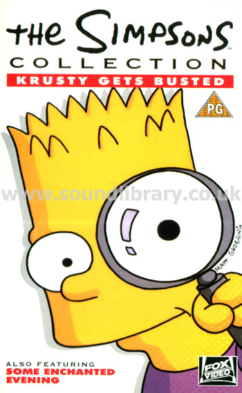 The Simpsons Collection Krusty Gets Busted VHS PAL Video Fox Video 0653 Front Inlay Sleeve