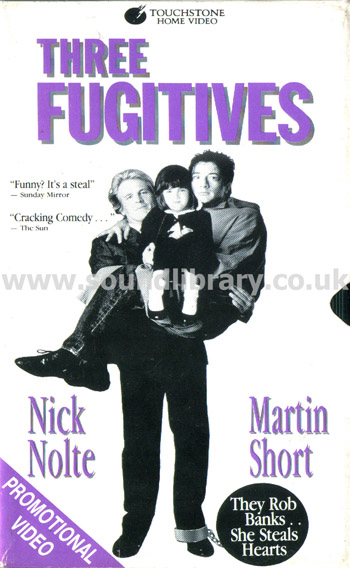 Three Fugitives Promotional Motion Picture Trailer VHS Video Touchstone Home Video Front Slip Cover