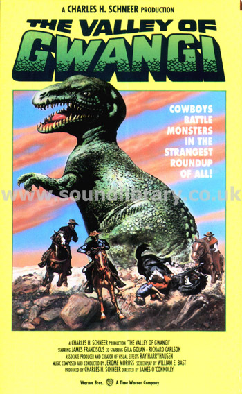 The Valley Of Gwangi Ray Harryhausen VHS NTSC Video Warner Home Video 11385 Front Slip Case Image