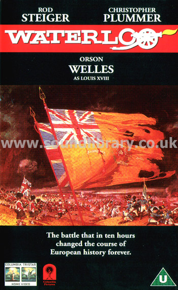 Waterloo Christopher Plummer Rod Steiger VHS PAL Video Cinema Club CC 1150 Front Inlay Sleeve