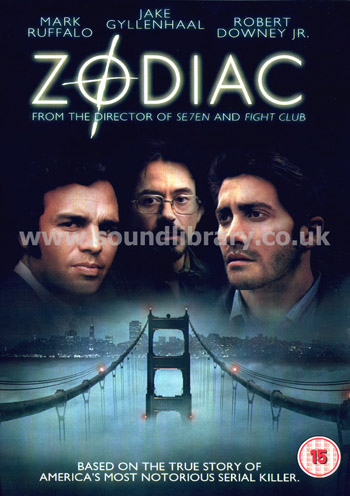 Zodiac Robert Downey Jr. Region 2 DVD Warner Home Video Y11022 Front Inlay Sleeve